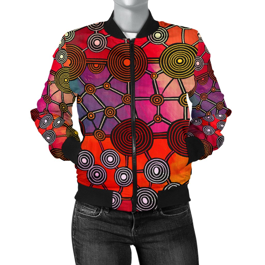 bomber-jacket-aboriginal-pattern-jacket-circle-art-women
