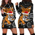 Wests Christmas Women's Hoodie Dress Tigers Indigenous - Vibe Hoodie