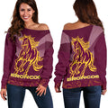 Brisbane Broncos Indigenous Women Off Shoulder Sweater - Vibe Hoodie