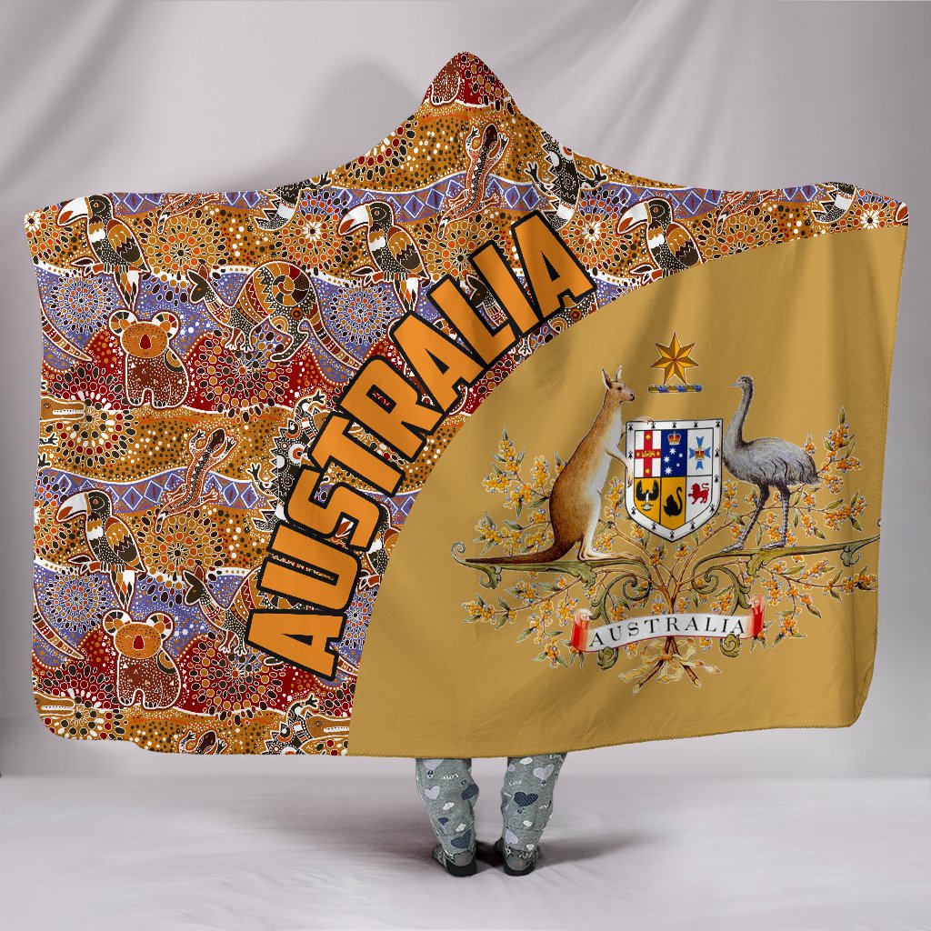 aboriginal-hooded-blanket-australian-coat-of-arms-koala-kangaroo-patterns