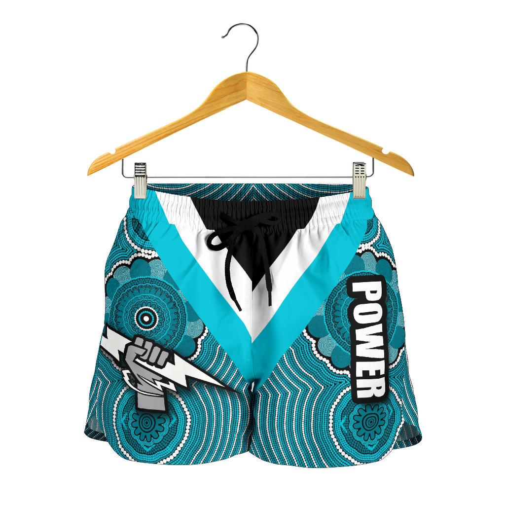 Port Adelaide All Over Print Women's Shorts Power - Vibe Hoodie