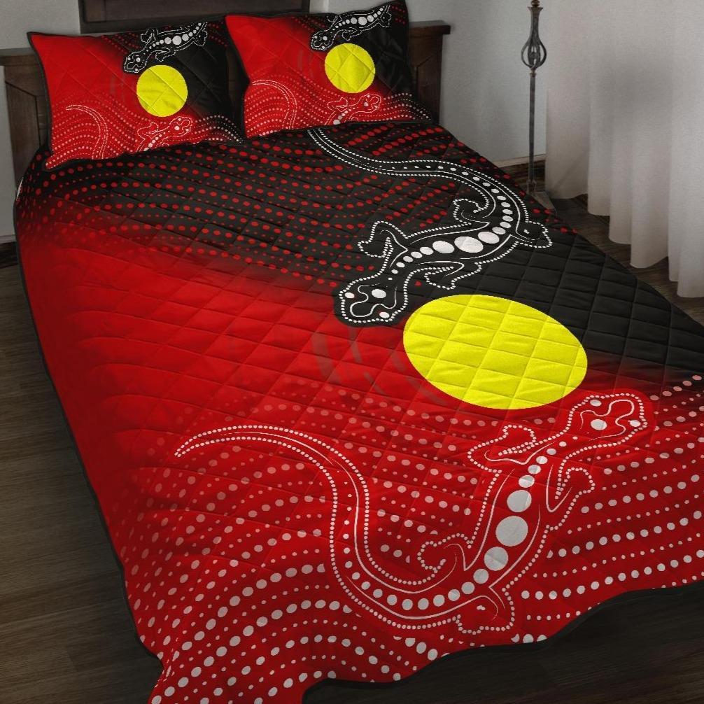 aboriginal-quilt-bed-set-two-indigenous-lizard
