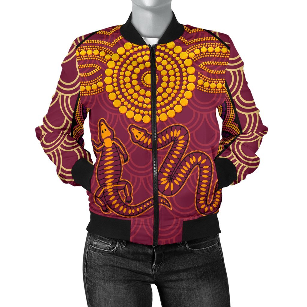 aboriginal-womens-bomber-jacket-aboriginal-snake-and-alligator