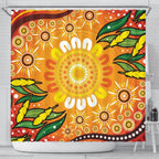 aboriginal-shower-curtain-indigenous-circle-leaf-patterns