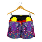 Women's Short - Aboriginal Sublimation Dot Pattern Style (Violet) - Vibe Hoodie