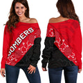 Bombers Women Off Shoulder Sweater - Vibe Hoodie