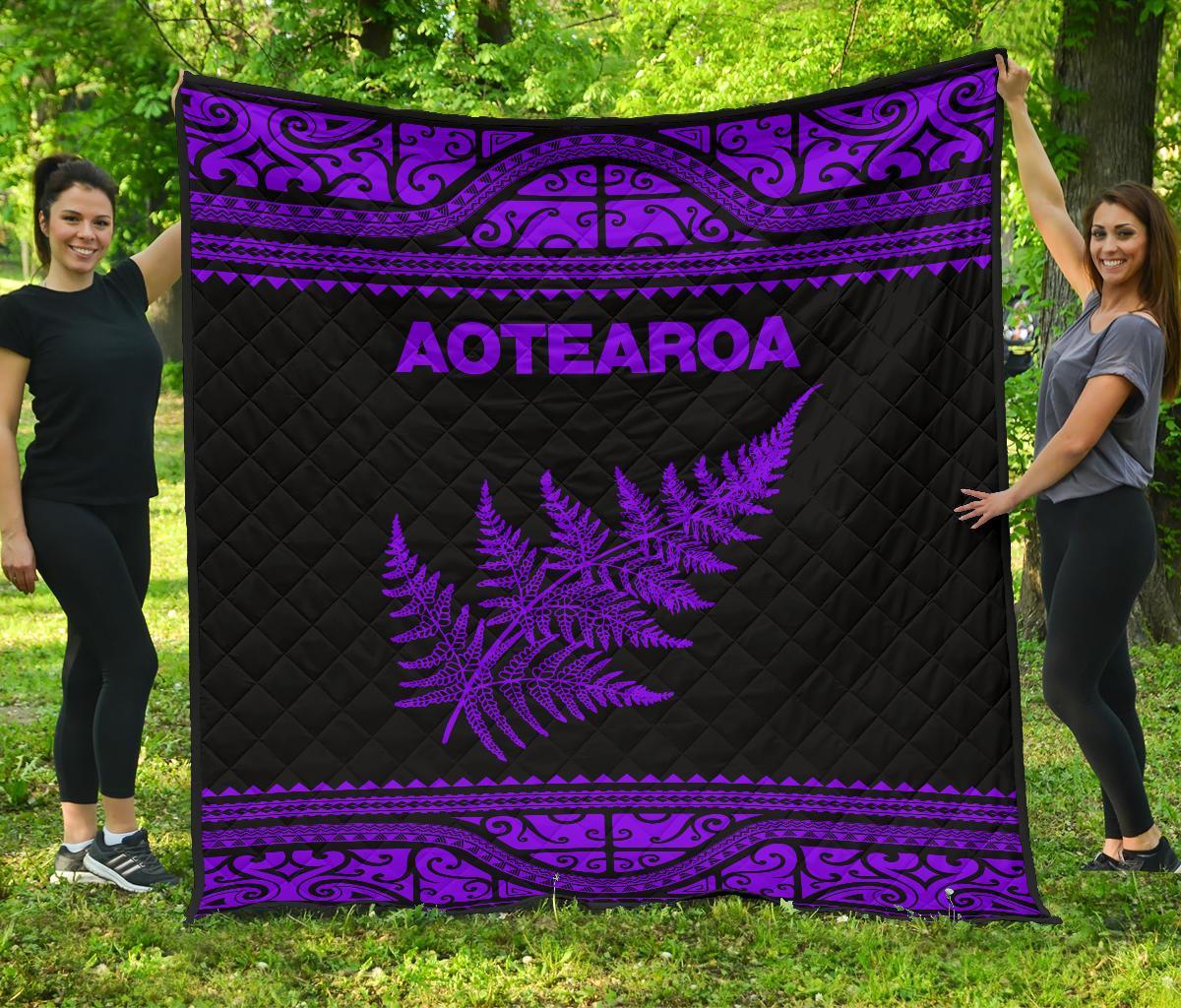aotearoa-new-zealand-maori-premium-quilt-silver-fern-purple