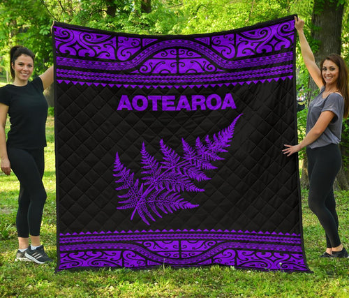 aotearoa-new-zealand-maori-premium-quilt-silver-fern-purple