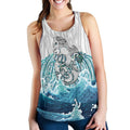 Maori Manaia The Blue Sea Women'S Racerback Tank, White - Vibe Hoodie