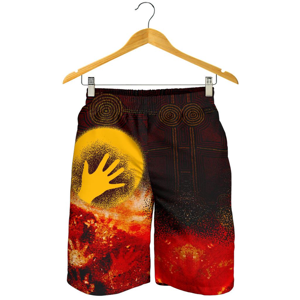 aboriginal-mens-shorts-indigenous-flag-hand-art