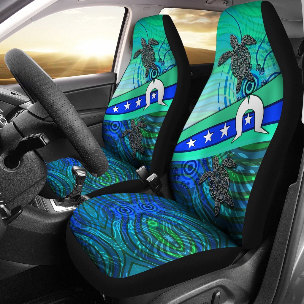 car-seat-cover-torres-strait-flag-and-turtle