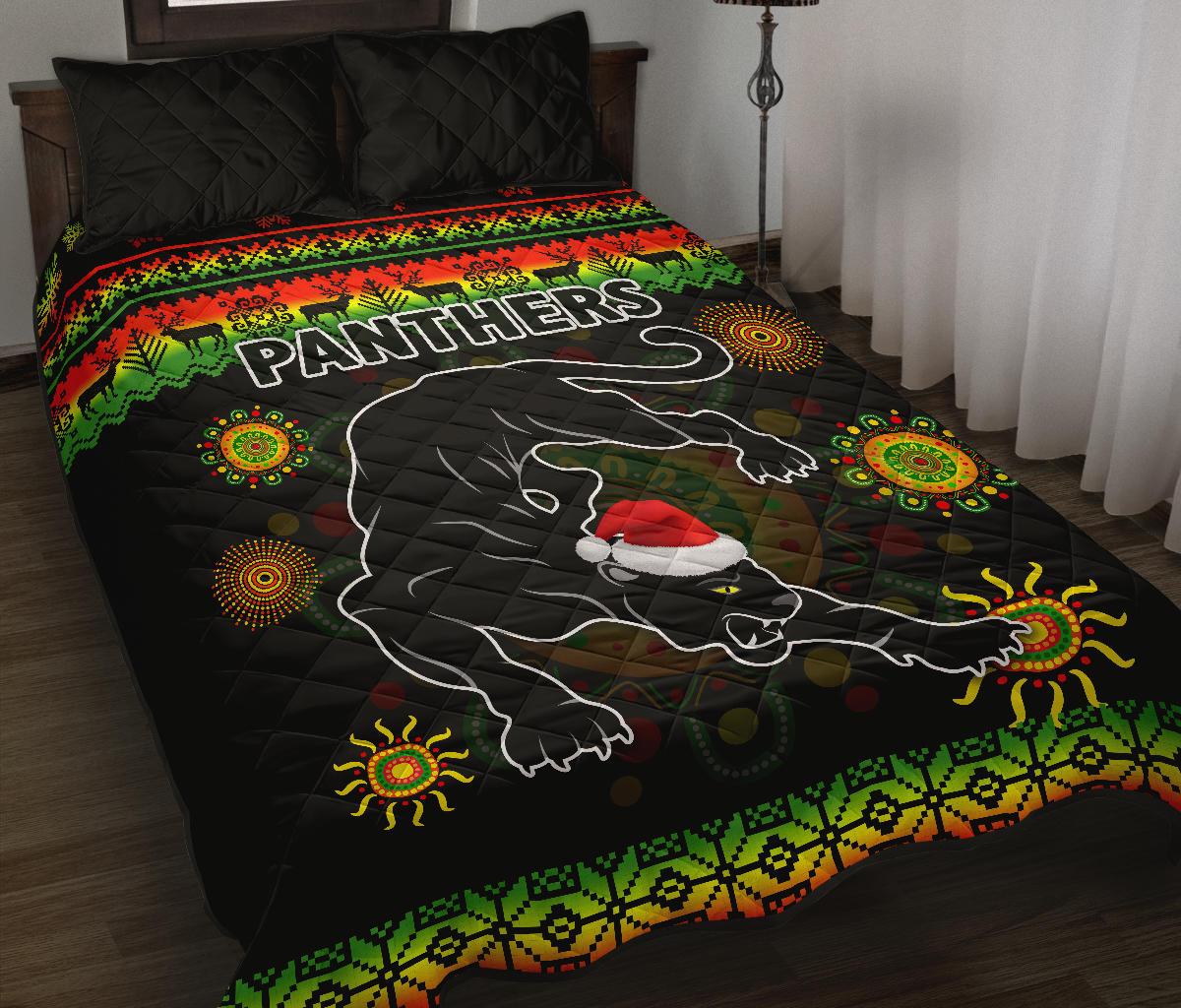 penrith-panthers-christmas-quilt-bed-set-indigenous