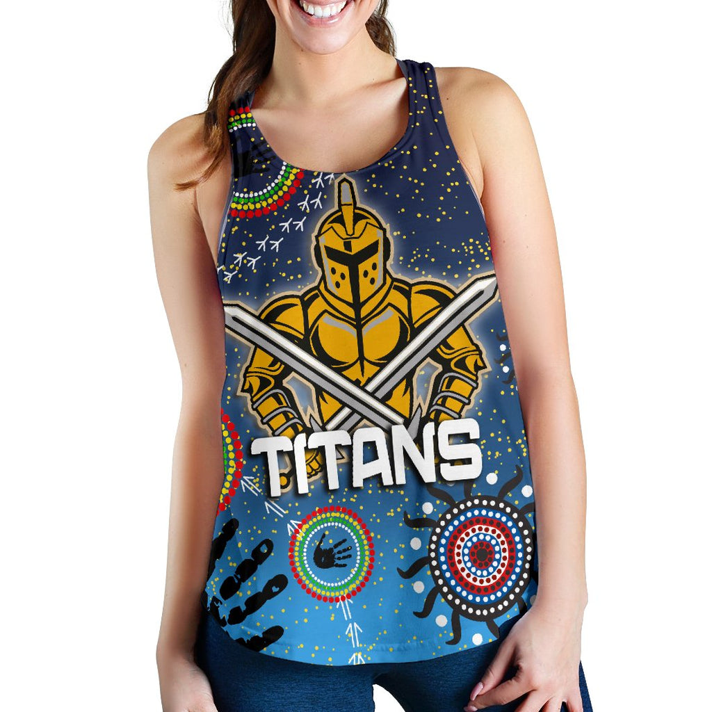 Naidoc Titans Women Racerback Tank Gold Coast Aboriginal - Vibe Hoodie