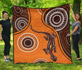 aboriginal-premium-quilt-australia-orange-lizard-aboriginal-art