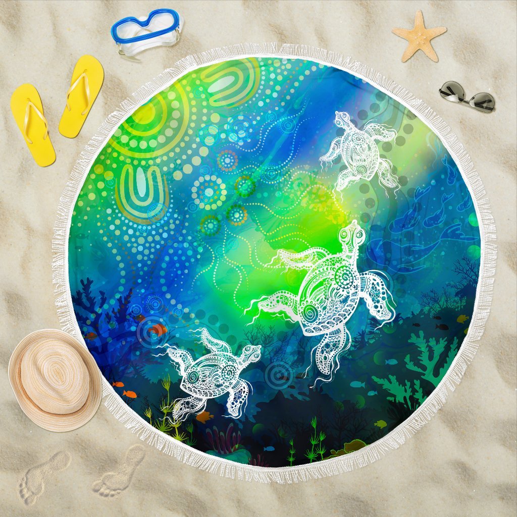 aboriginal-beach-blanket-indigenous-turtle-ocean-dot-painting-art