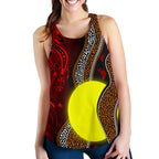 Aboriginal Women Racerbak Tank - Aboriginal Flag Lizard Dot Painting Style - Vibe Hoodie