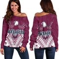 Warringah Women's Off Shoulder Sweater Sea Eagles Multicultural - Vibe Hoodie