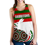 Rabbitohs Indigenous Rugby Women's Racerback Tank Rabbit Jumping - Vibe Hoodie