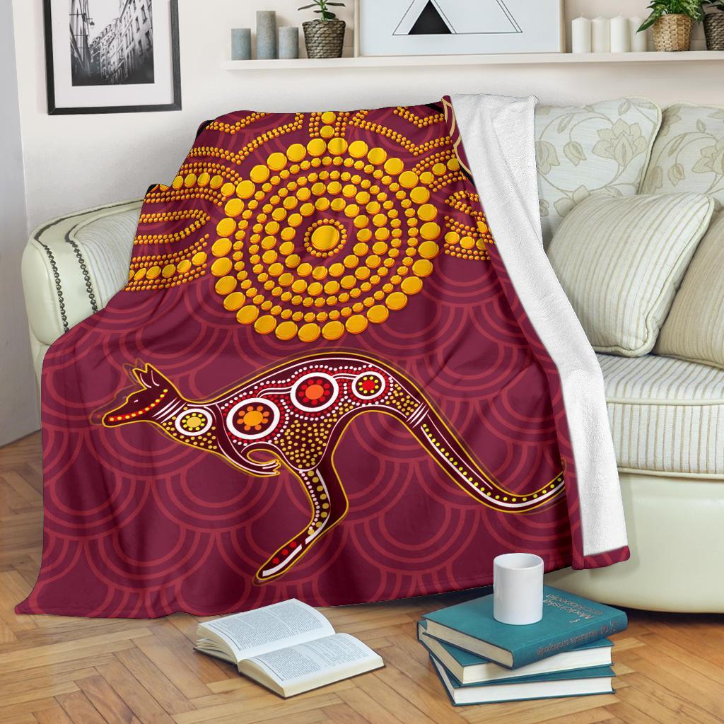 aboriginal-premium-blanket-aboriginal-kangaroo