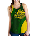 Racerback Tank - Australia Coat of Arms Tank Top National Colors - Women - Vibe Hoodie