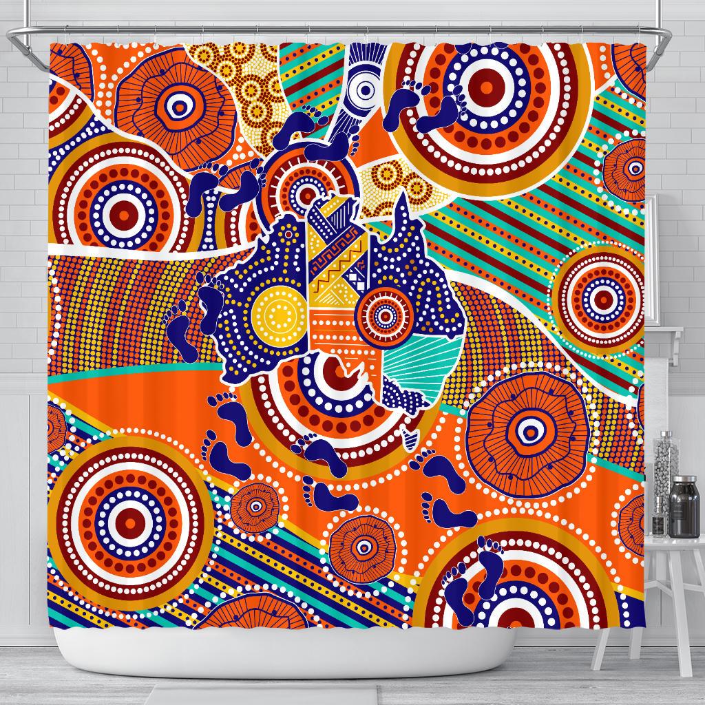 aboriginal-shower-curtain-australian-map-dot-painting
