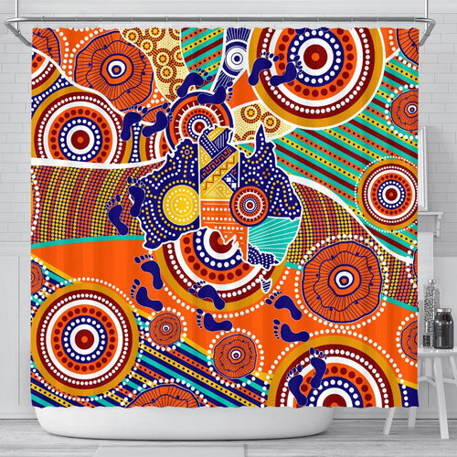 aboriginal-shower-curtain-australian-map-dot-painting