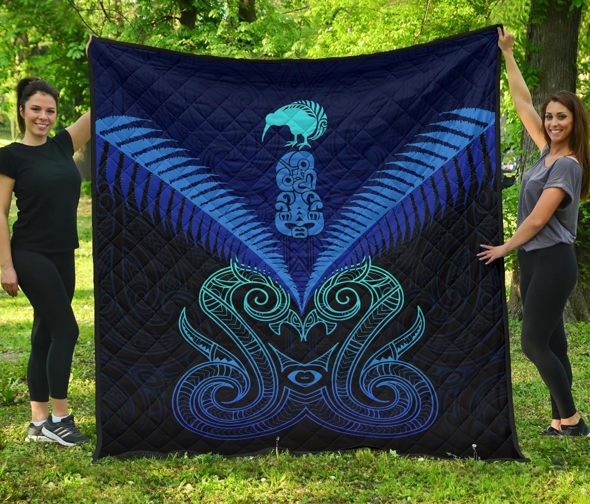 maori-manaia-new-zealand-premium-quilt-blue