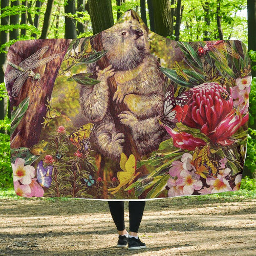 koala-hooded-blanket-3d-koala-with-waratah-flower-blanket