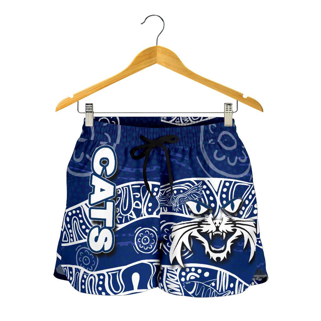 Cats All Over Print Women's Shorts Aboriginal - Vibe Hoodie