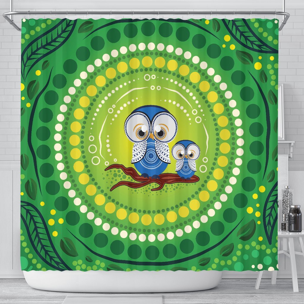 aboriginal-shower-curtain-indigenous-owl