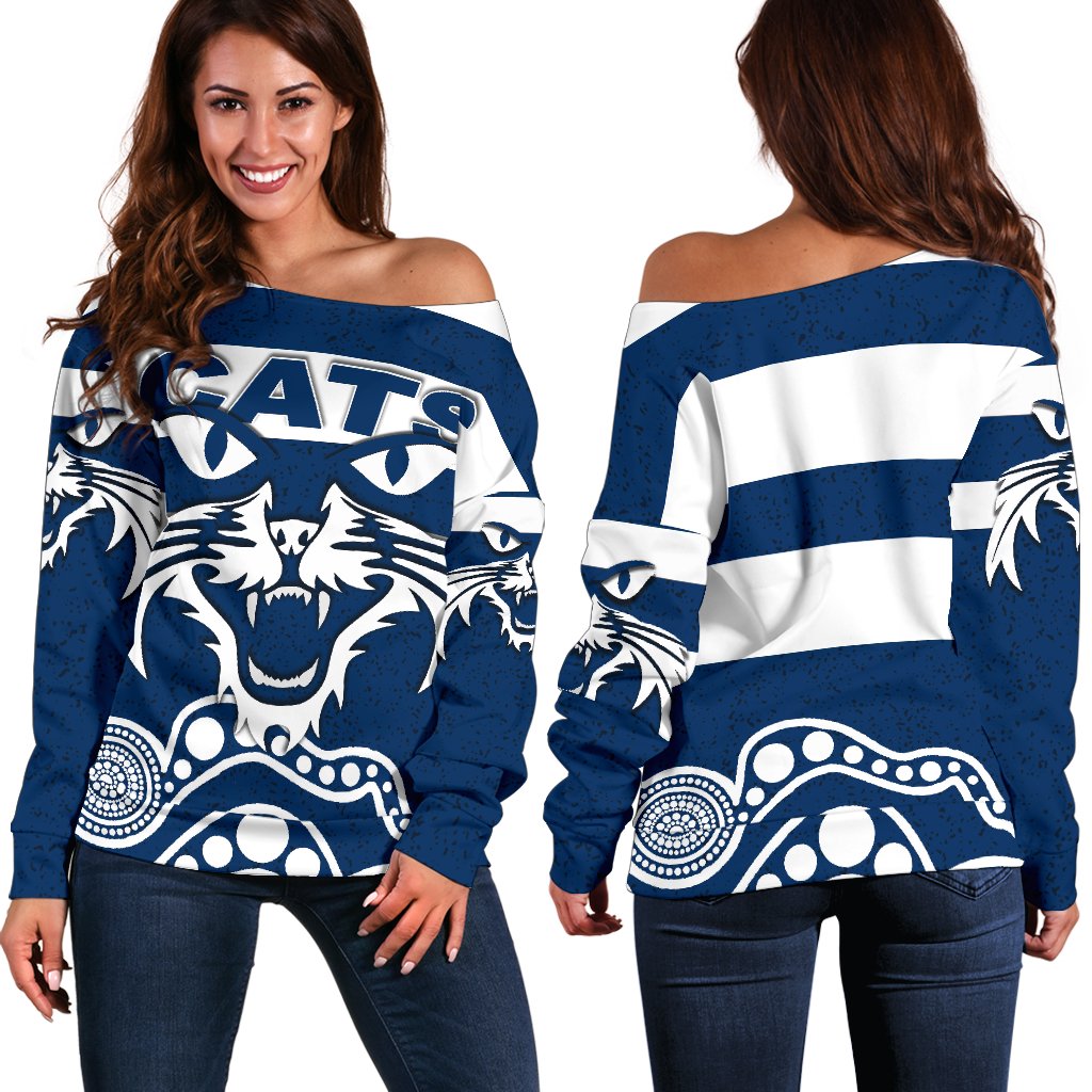 Cats Off Shoulder Sweater - Vibe Hoodie