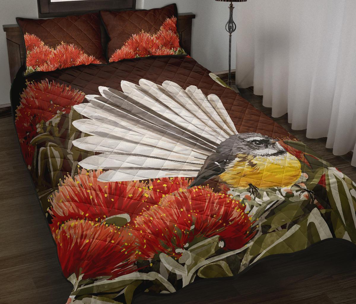 fantail-with-pohutukawa-new-zealand-quilt-bed-set
