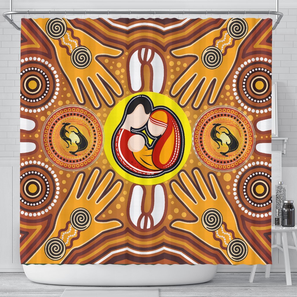 shower-curtains-aboriginal-family-with-dot-painting-art