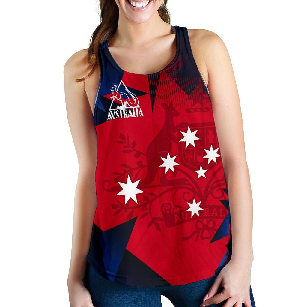 Racerback Tank - Australian Coat Of Arms Top Tank Australian Kangaroo - Women - Vibe Hoodie