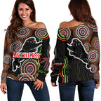 Panthers Black Off Shoulder Sweater Indigenous Penrith Version - Vibe Hoodie