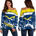 Cowboys Women's Off Shoulder Sweater - Vibe Hoodie