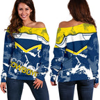 Cowboys Women's Off Shoulder Sweater - Vibe Hoodie