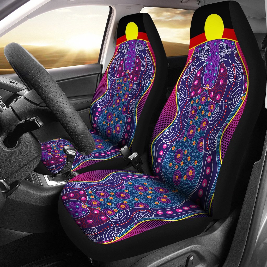 car-seat-cover-aboriginal-sublimation-dot-pattern-style-violet