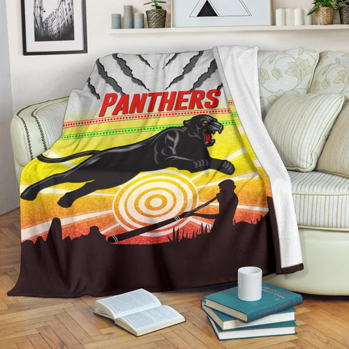 panthers-premium-blanket-indigenous-setting-sun