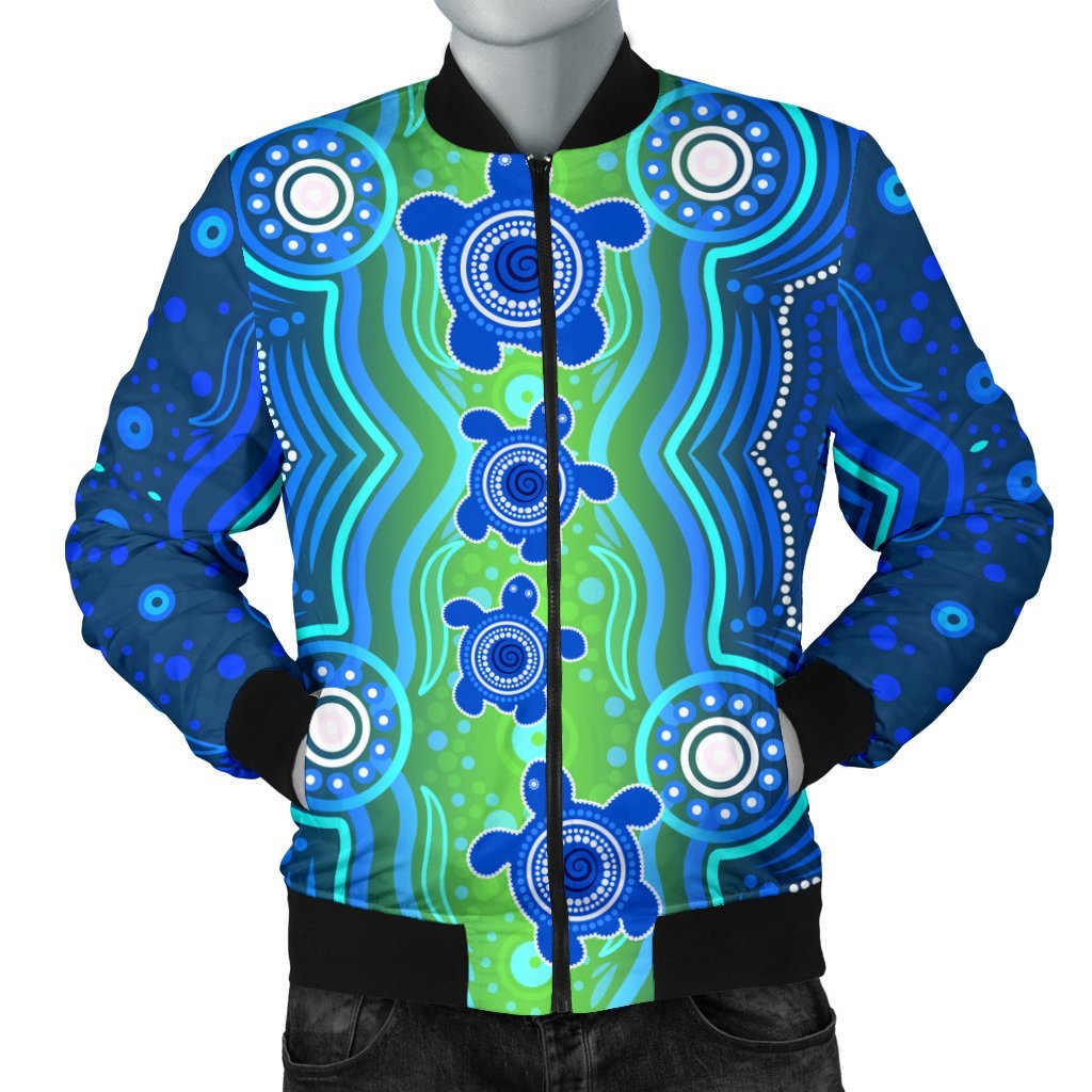 1staustrali-aboriginal-mens-bomber-jacket-aboriginal-turtle-family