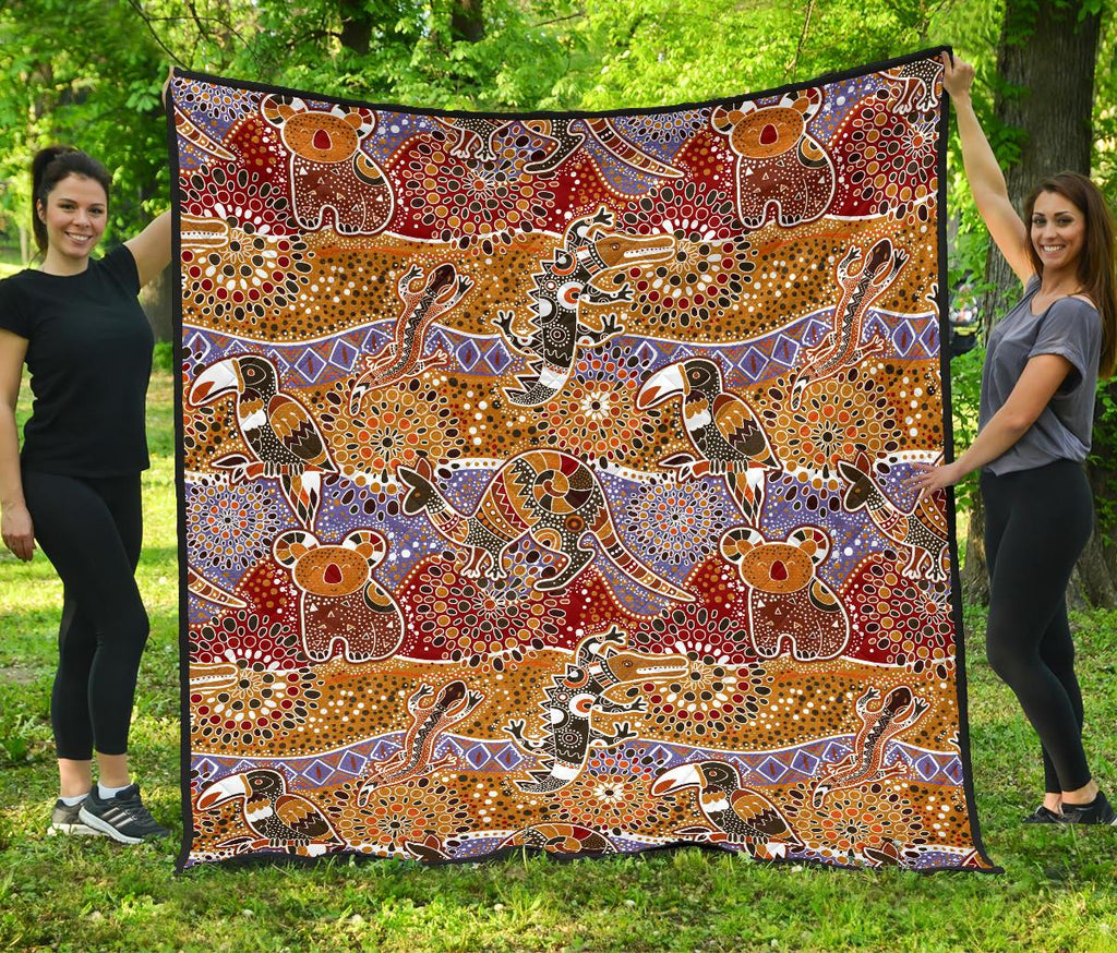 premium-quilts-aboriginal-patterns-coverlets-australian-animals