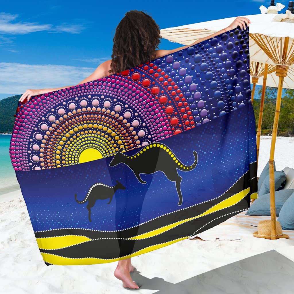 sarong-sunset-over-the-sea-and-kangaroo-dot-painting