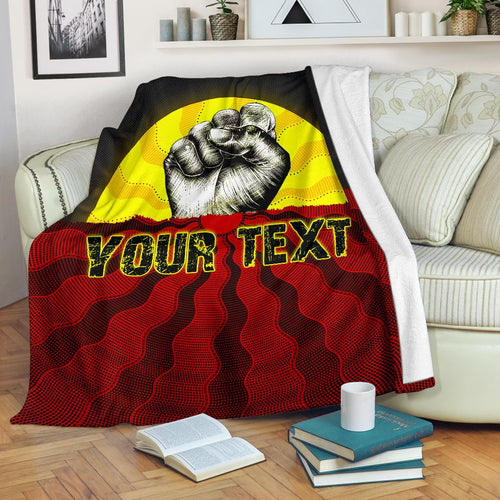 custom-aboriginal-premium-blanket-black-lives-matter-sun-dot-painting
