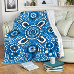 premium-blanket-indigenous-circle-dot-painting-blue-color