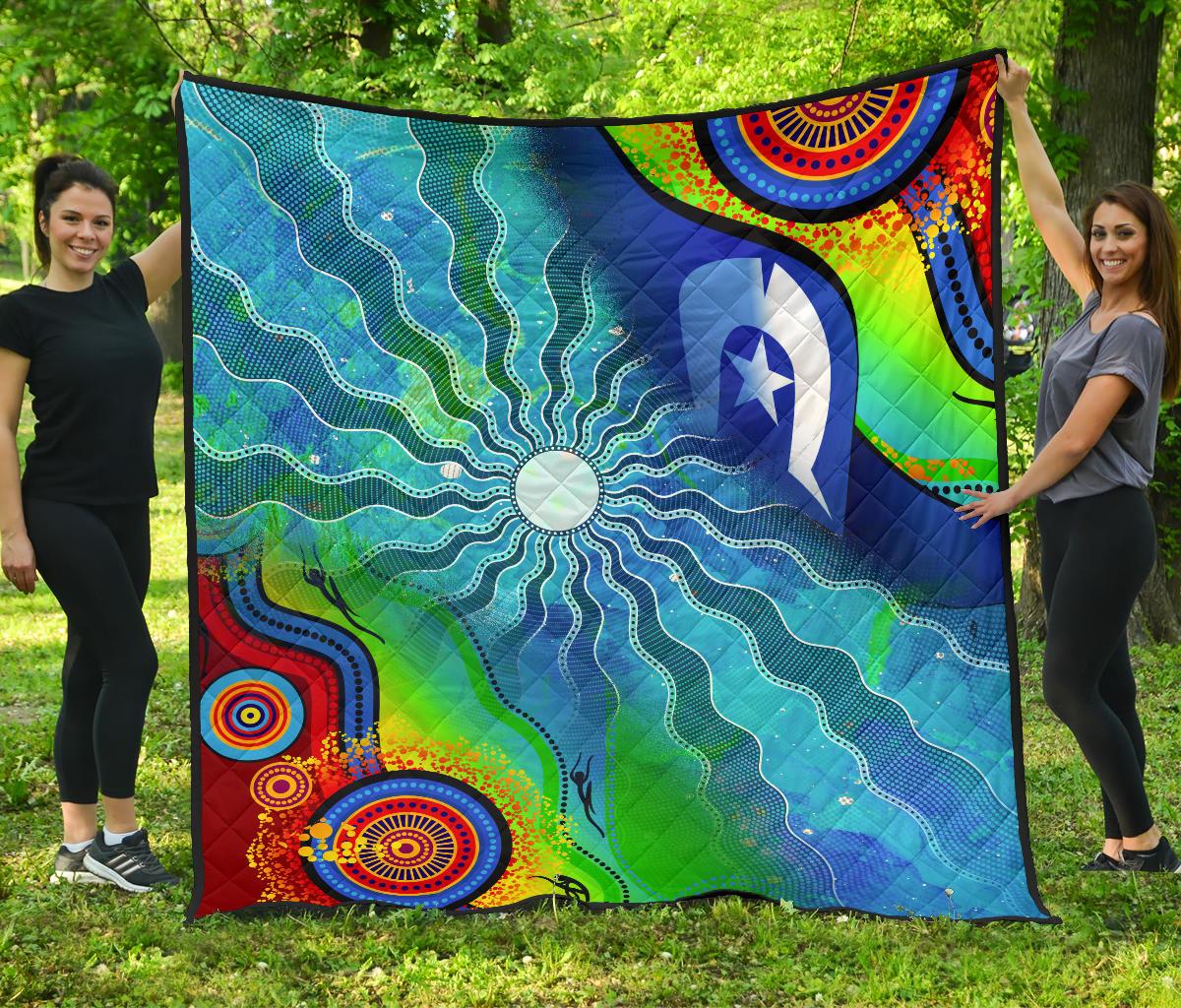 premium-quilt-torres-strait-islanders-flag-with-aboriginal-patterns-quilt