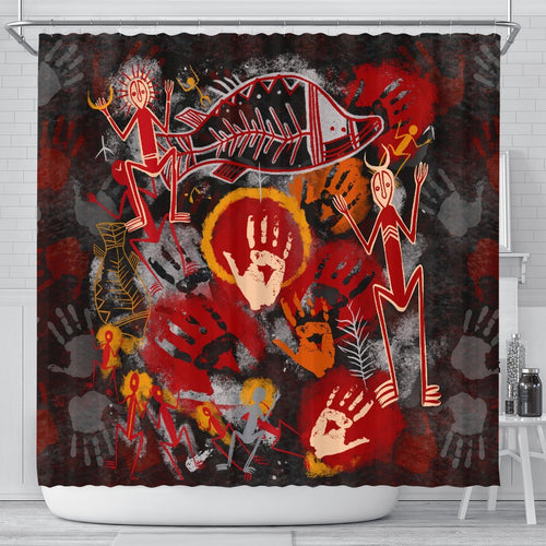 aboriginal-shower-curtain-indigenous-fish-hand-art