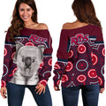 Reds Rugby Australian Off Shoulder Sweater Simple Indigenous Queensland - Vibe Hoodie