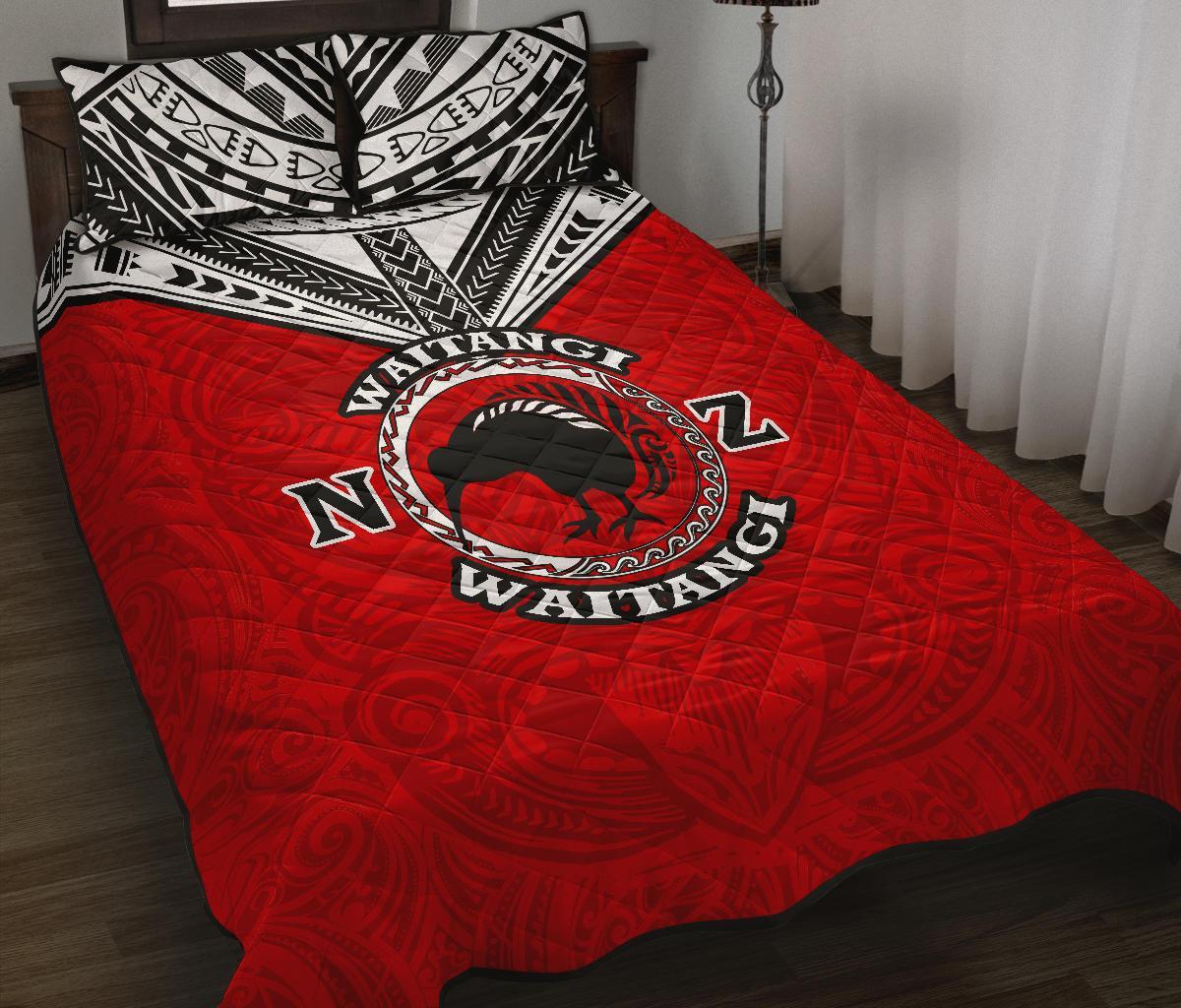 new-zealand-maori-quilt-bed-set-waitangi-day-red