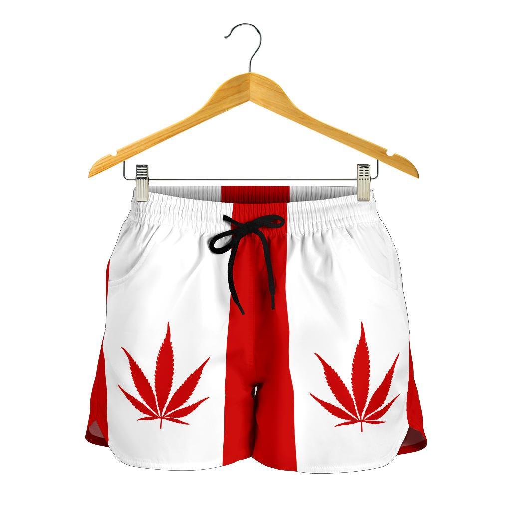 Canada Women'S Shorts Weed Flag - Vibe Hoodie