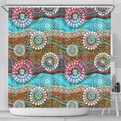 shower-curtain-aboriginal-dot-painting-curtain-color